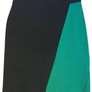 Ann taylor black and green pencil skirt